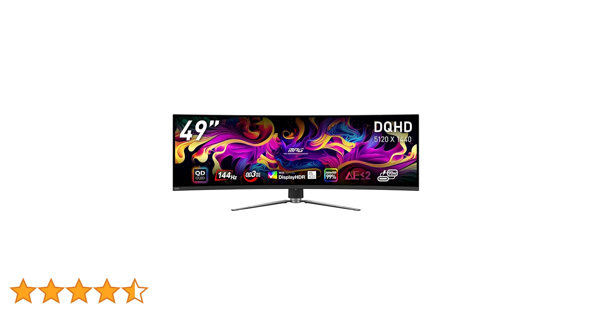 Amazon.co.jp: MSI 湾曲QD-有機EL ゲーミングモニター MPG 491CQP QD